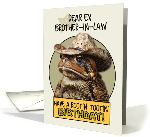 Ex Brother in Law Happy Birthday Country Cowboy Toad card (1843256)