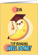 Son Congratulations Graduation Kawaii Banana card