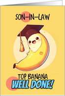 Son in Law Congratulations Graduation Kawaii Banana card