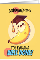 Goddaughter Congratulations Graduation Kawaii Banana card