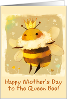 Happy Mother’s Day Kawaii Queen Bee with Crown card