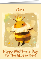 Oma Happy Mother’s Day Kawaii Queen Bee with Crown card
