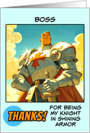Boss Thank You Knight in Shining Armor card