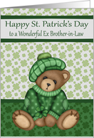 St. Patrick’s Day to Ex Brother-in-Law, a cute bear wearing a hat card