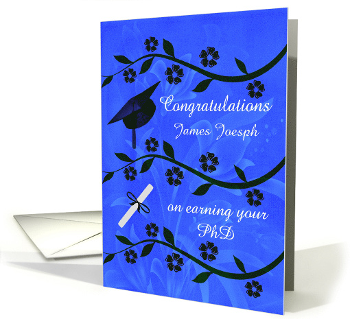 Congratulations for Earning PhD Custom Name Card with... (1361246)