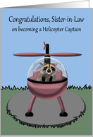 Congratulations to Sister-in-Law, on becoming a Helicopter Captain card
