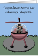 Congratulations to Sister-in-Law, on becoming a Helicopter Pilot card