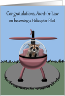 Congratulations to Aunt-in-Law, on becoming a Helicopter pilot card