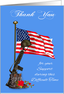 Thank You Sympathy on Loss of Military Serviceman or Woman card