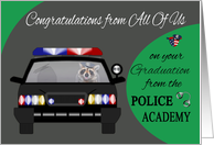 Congratulations on graduation from Police Academy from all of us card