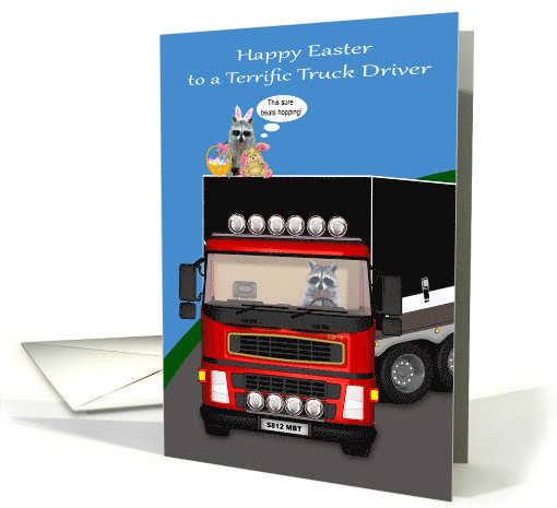 Easter to Truck Driver, general, raccoon driving a semi,... (1421742)