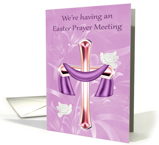 Invitations, Easter Prayer Meeting, Religious, cross with... (1427388)