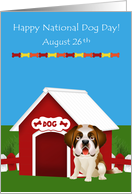 National Dog Day, August 26th, general, cute dog with dog house card