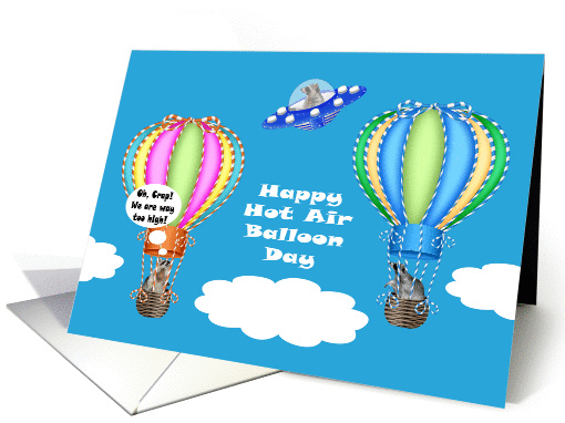 Hot Air Balloon Day, June 5th, National and International Days card
