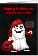 Halloween Custom Any Relationship with a Rapper Ghost Holding a Bag card