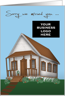 Sorry we missed you door to door solicitation, business custom logo card