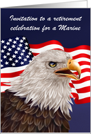 Invitations to Retirement as a Marine Party, a proud bald eagle card