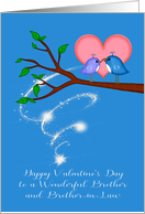 Valentine’s Day to Brother and Brother-in-Law with Birds Sharing Worm card