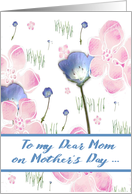 Mother’s Day to Mom, pretty colorful flowers on a white background card