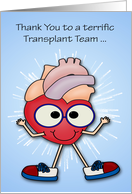 Thank You to Transplant Team, Heart, happy heart with fireworks card