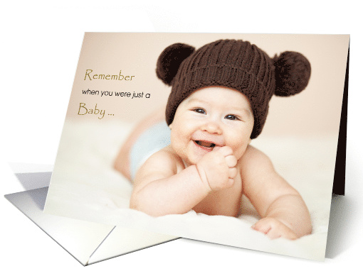 Congratulations on Retirement with an Adorable Baby Wearing a Hat card