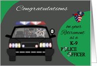 Congratulations on Retirement as a K-9 Police Officer Black Labrador card
