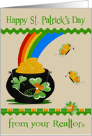St. Patrick’s Day from Realtor with a Big Pot of Gold and Butterflies card