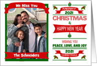 Christmas Photo Custom Name and Year Card during Covid-19 card