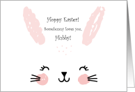 Easter to Husband Some Bunny Loves You with a Bunny card