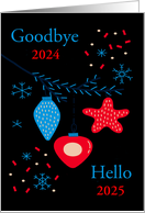 2025 New Year’s Custom Year with Cute Christmas Decorations card