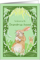Congratulations on Becoming a Grandma to Grandson with a Bunny card