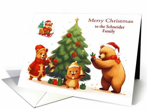 Christmas for Custom Name with Adorable Bears and a... (1782252)