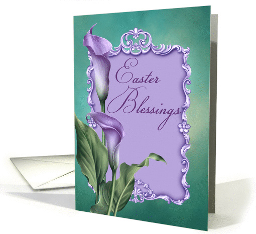 Purple Lily Easter Blessings card (1354778)