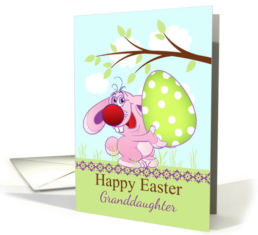 Granddaughter Easter Bunny With Giant Egg card (1355786)