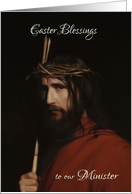 Minister - Depiction In Oil Of Jesus Christ - Easter Celebration card