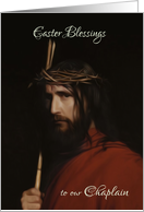 Chaplain- Depiction In Oil Of Jesus Christ - Easter Celebration card