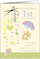 1st Time Parents Pregnancy Congratulations card