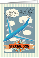 Son - Aviation Airplane Design In Retro Colours card