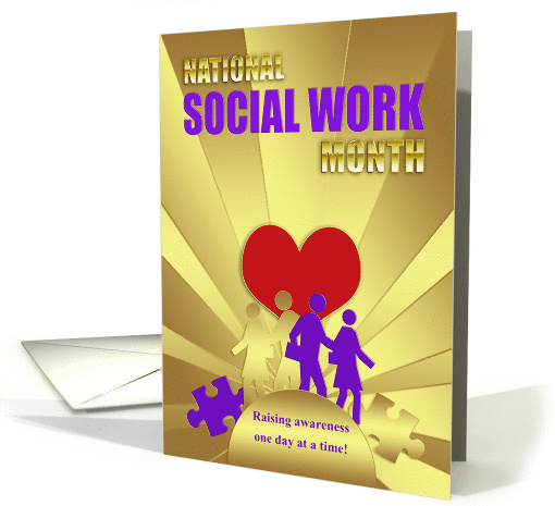 National Social Work Month - In Faux Gold Effect And Faux... (1359420)