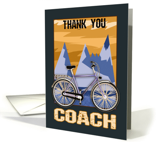 Bicycle Coach Thank You Modern Vector Design card (1380402)