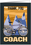 Bicycle Coach Thank You Modern Vector Design card