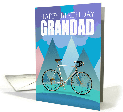 Grandad, Multi Colored Design With Drop Handlebar Bicycle card