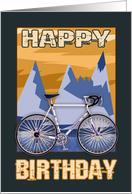 Stylish Drop Handlebar Bicycle And Mountain Design card