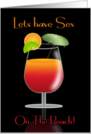 Fun Cocktail Recipe For Sex On The Beach card