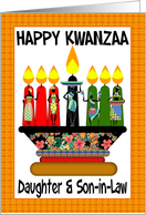 Daughter & Son-in-Law, Kwanzaa Candles And Assorted Females card