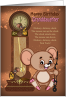 Granddaughter Hickory Dickory Dock Mouse And Clock card