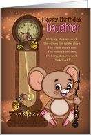 Daughter, Hickory Dickory Dock Mouse And Clock card