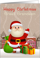 Great Grandson Santa With Sack And Gifts card