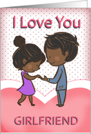 Girlfriend, Cute Loving African American Couple card