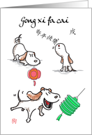 Dog, Chinese New Year, Year Of The Dog, Gong xi fa cai card